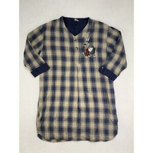 Vintage 1994 Acme Clothing Looney Tunes Sleep Shirt Plaid Flannel PJs Mens S/M